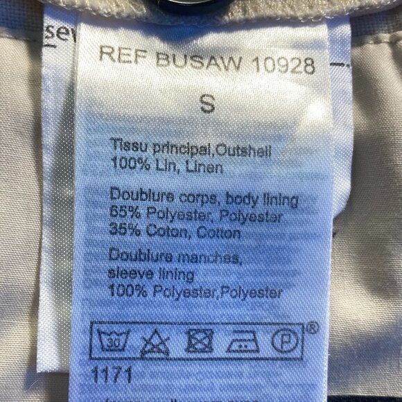 Celio SZ S Linen Military style utility  jacket wheat color essential - Picture 10 of 12